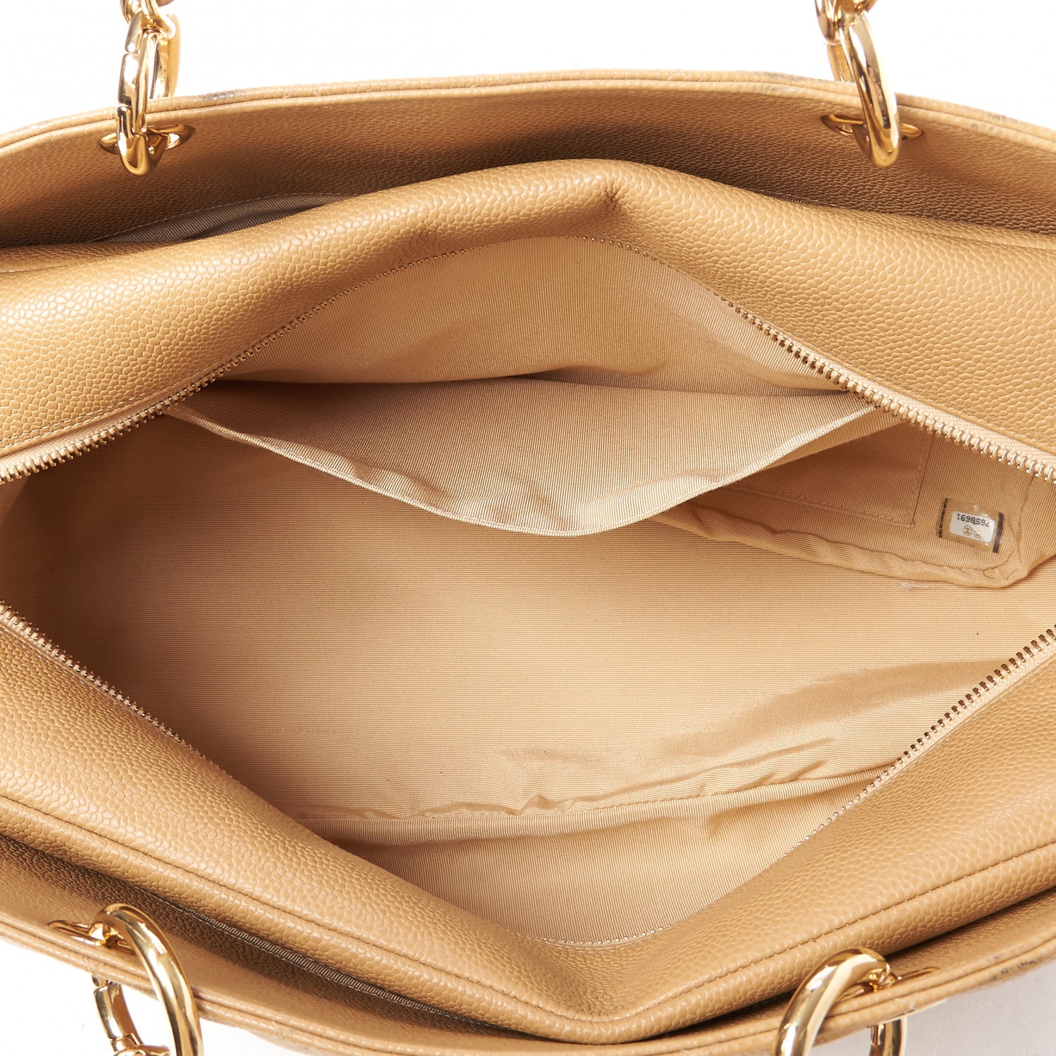 Chanel Caviar Quilted Grand Timeless Tote GTT Beige 8 of 10