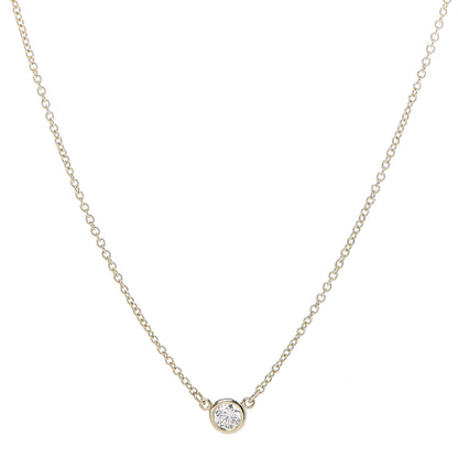 Tiffany 18K Yellow Gold Diamond .14ct Elsa Peretti Diamonds by the Yard Pendant Necklace 4 of 6