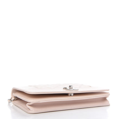Chanel Caviar Quilted Vintage Mademoiselle Wallet On Chain WOC Beige 4 of 12
