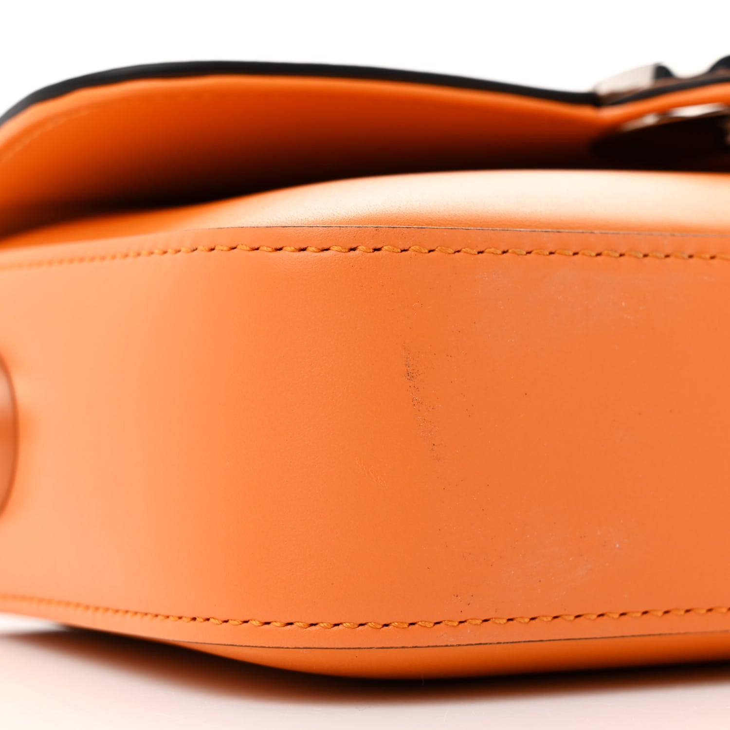 Gucci Senna Calfskin Petite GG Top Handle Shoulder Bag Orange 9 of 12