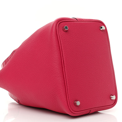 Hermes Taurillon Clemence Matte Alligator Picotin Lock Touch 18 PM Rose Mexico 9 of 11