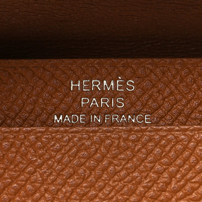 Hermes Epsom Bearn Card Holder Wallet Gold 6 of 10