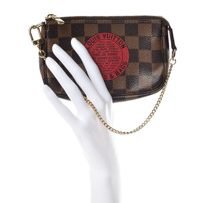 Louis Vuitton Damier Ebene Complice Trunks and Bags Mini Pochette Accessories Red 2 of 10