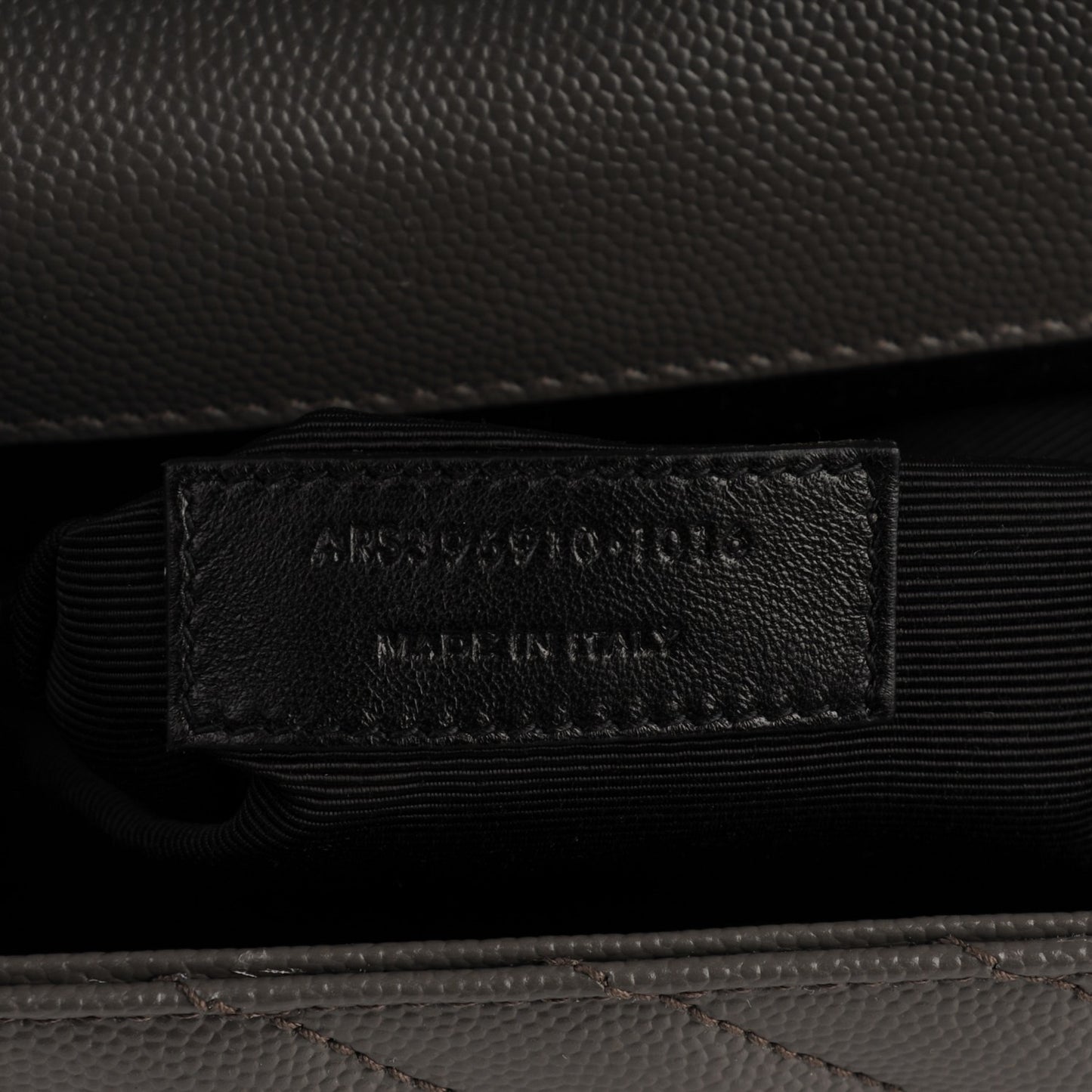 Grain De Poudre Matelasse Chevron Large Monogram Satchel Earth