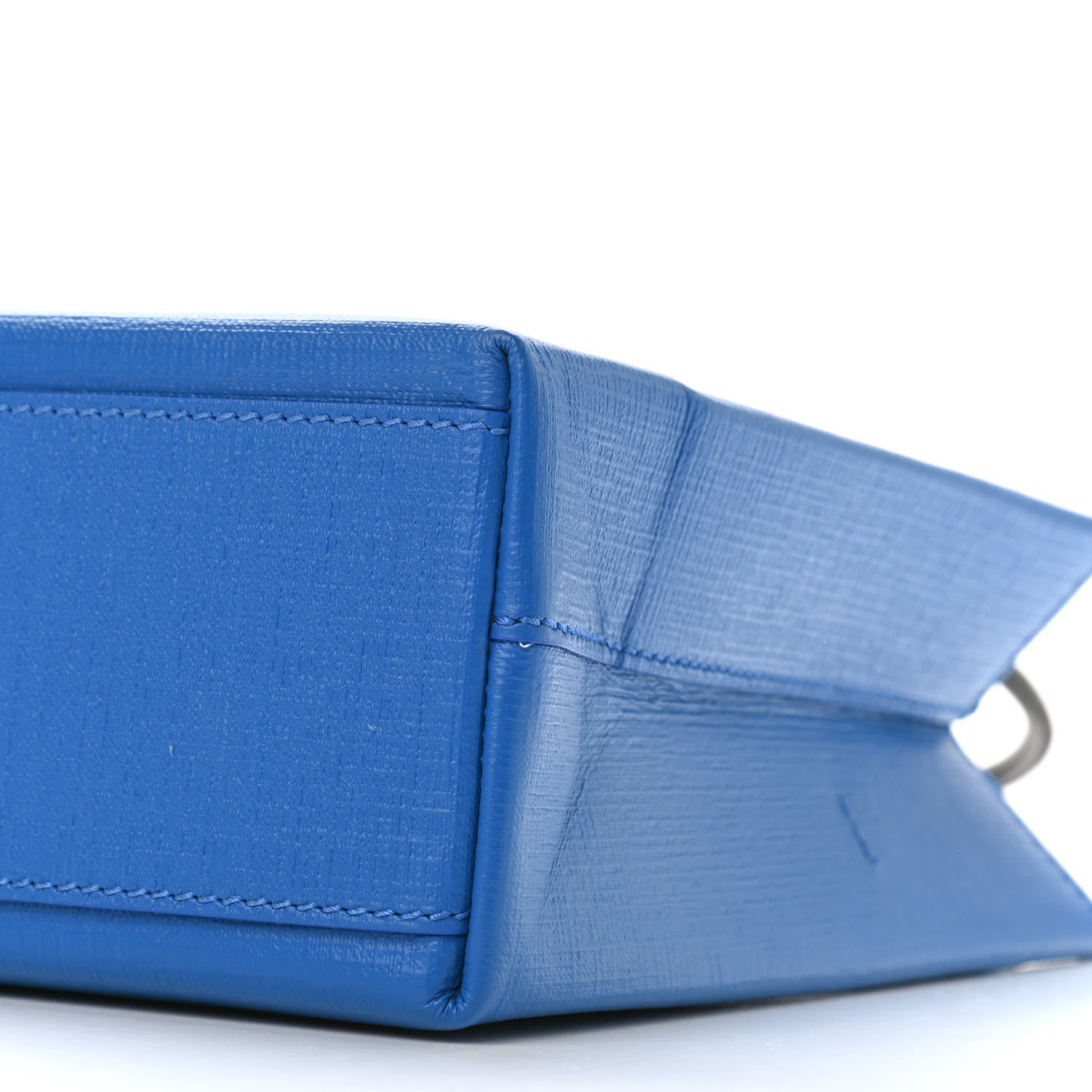 Balenciaga Squared Calfskin Logo North South Shopper Tote XXS Bleu 8 of 8