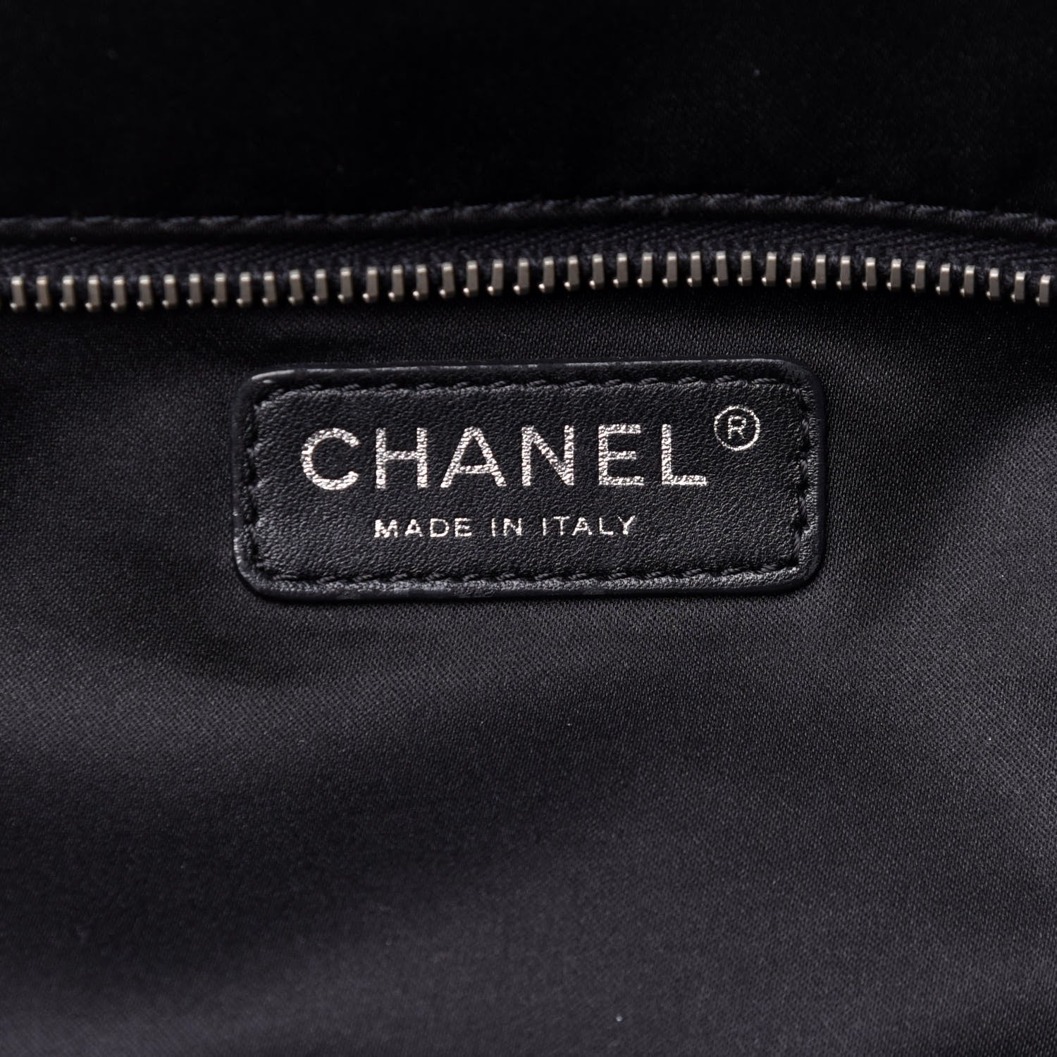 Chanel Vinyl Quilted Frozen Shopping Tote Black 6 of 15