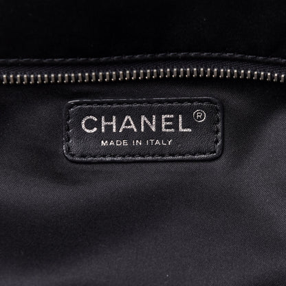 Chanel Vinyl Quilted Frozen Shopping Tote Black 6 of 15