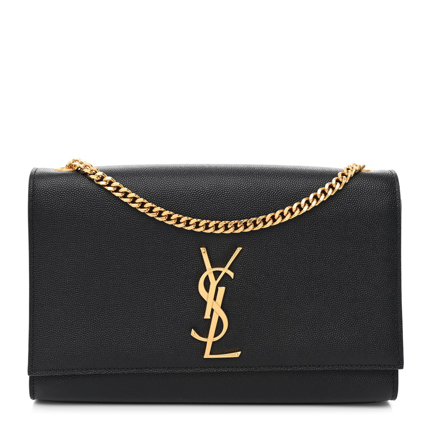 Grain De Poudre Medium Classic Monogram Kate Satchel Black