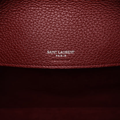 Saint Laurent Grained Calfskin Small Supple Sac De Jour Dark Pallisandre 7 of 13