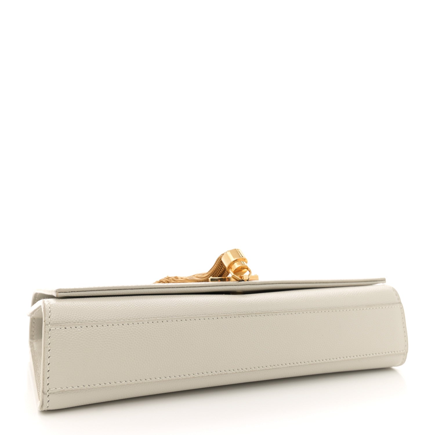 Saint Laurent Grain De Poudre Calfskin Medium Classic Monogram Kate Tassel Satchel Crema Soft 4 of 15