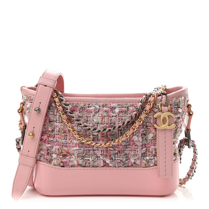 Chanel Tweed Calfskin Small Gabrielle Hobo Light Pink 1 of 10