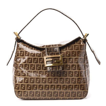 Fendi Vinyl Zucchino Shoulder Bag Tobacco 1 of 10