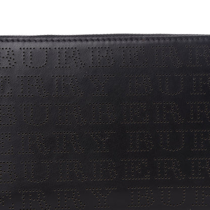 Burberry Calfskin Perforated Zip Around Wallet Black 8 of 8