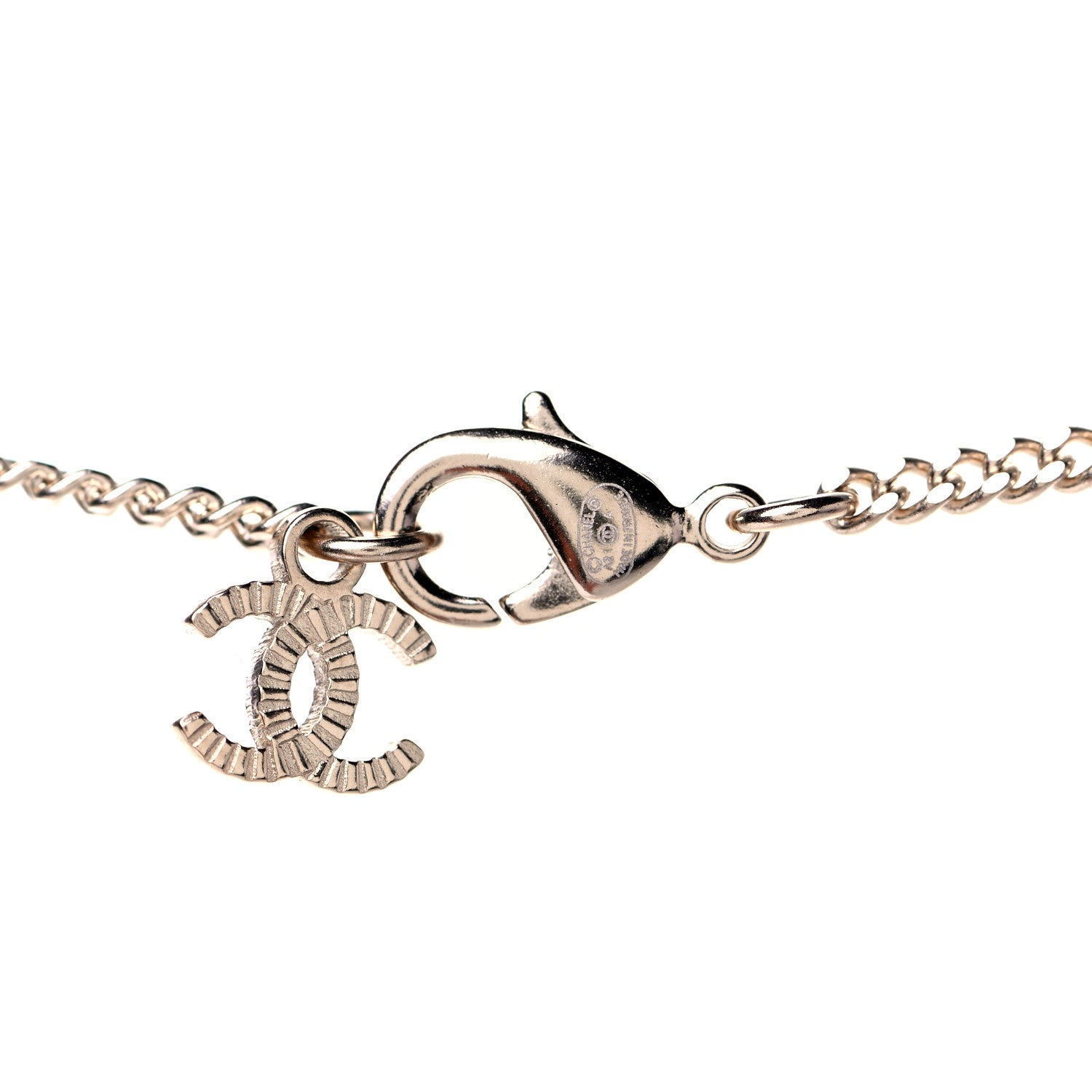 Chanel Enamel CC Pendant Necklace Black Light Gold 6 of 6