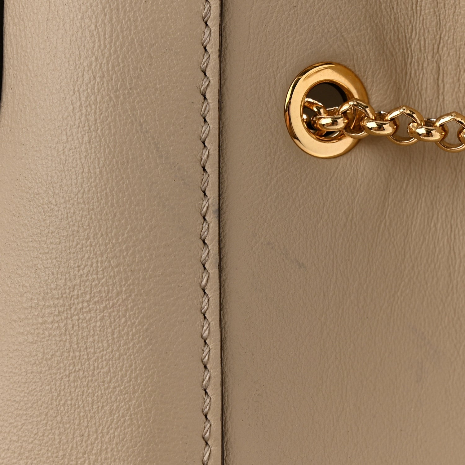 Fendi Vitello Grace King Karligraphy Chain Bucket Bag Nuvola Praline 14 of 18
