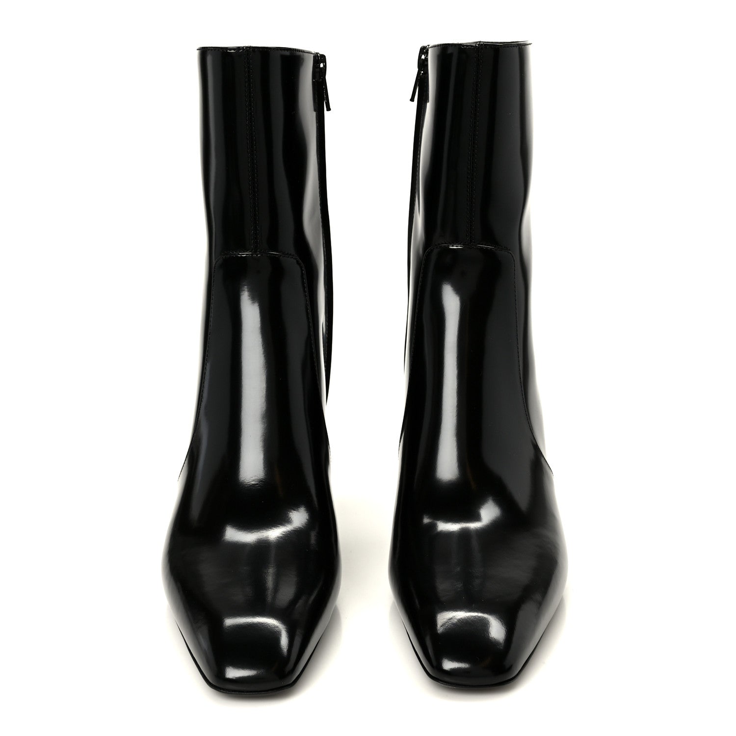 Saint Laurent Vitello Marilyn Betty 70 Ankle Zip Boots 40 Black