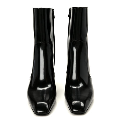 Saint Laurent Vitello Marilyn Betty 70 Ankle Zip Boots 40 Black 3 of 10