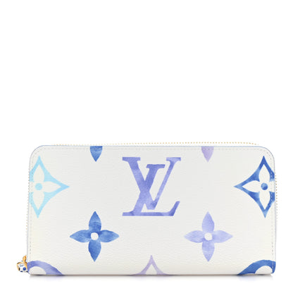 Louis Vuitton Monogram Giant By The Pool Zippy Wallet Resort Blue 1 of 12
