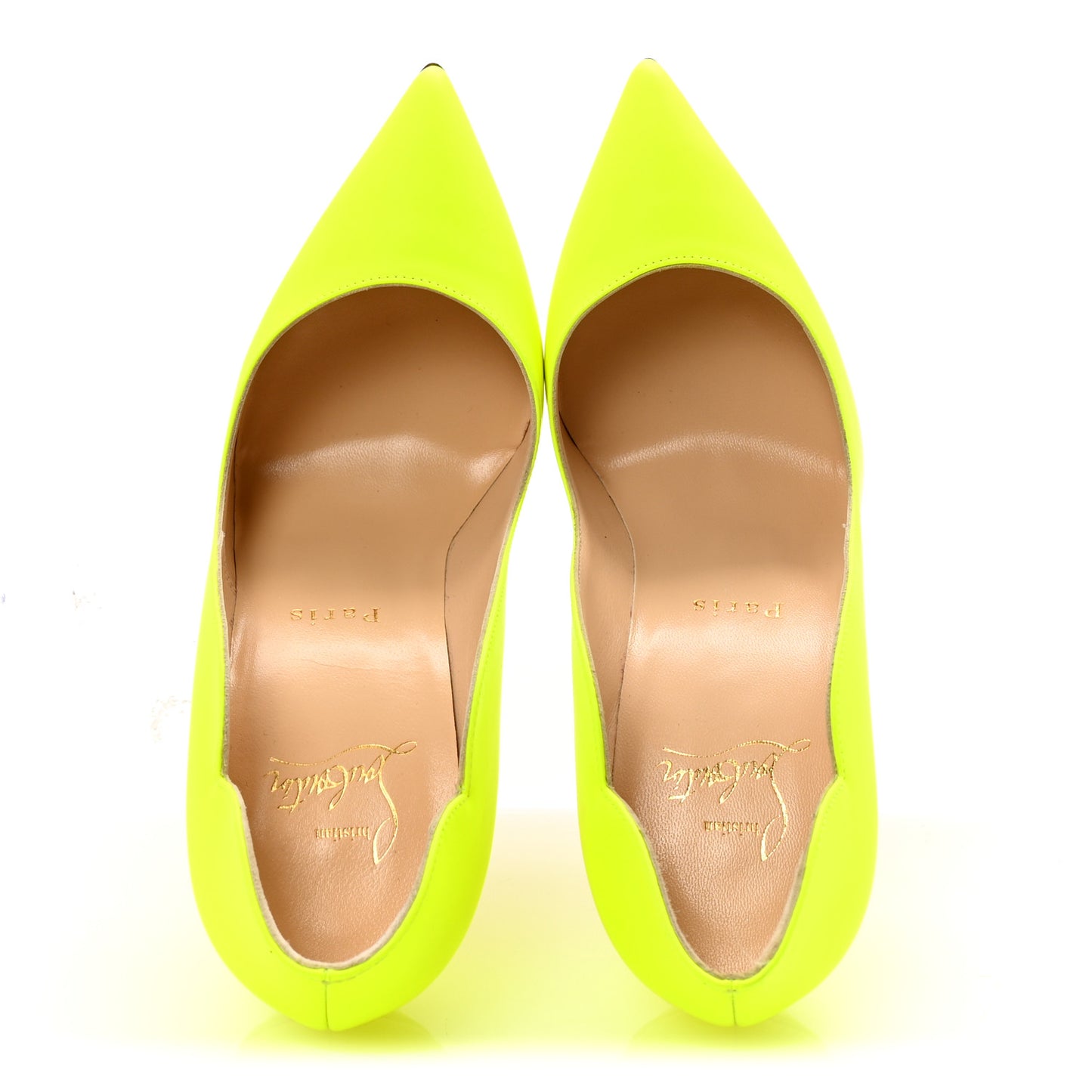 Calfskin Hot Chick 100 Pumps 35 Fluo Yellow