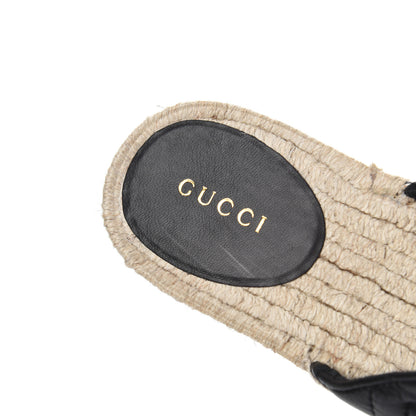 Gucci Nappa Matelasse GG Marmont Espadrille Slippers 39 Black 6 of 14