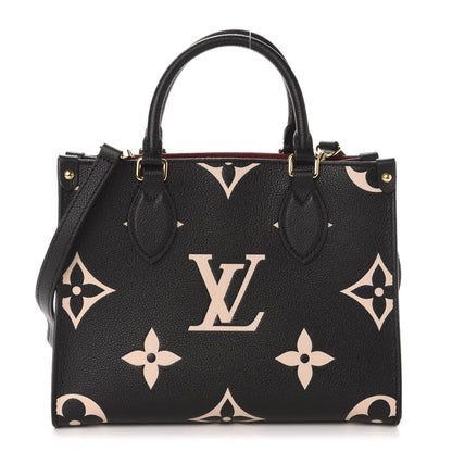 Louis Vuitton Empreinte Monogram Giant Onthego PM Black Beige 1 of 10