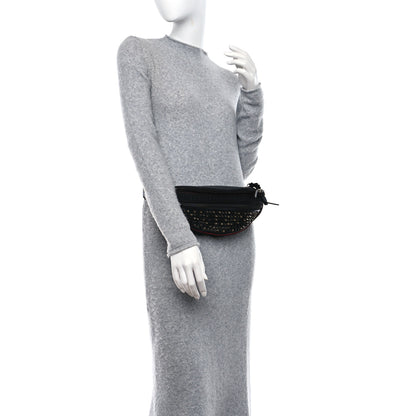 Christian Louboutin Calfskin Pyramid Embossed Parisnyc Belt Bag Black 2 of 8