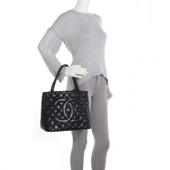Chanel Caviar Medallion Tote Black 2 of 7