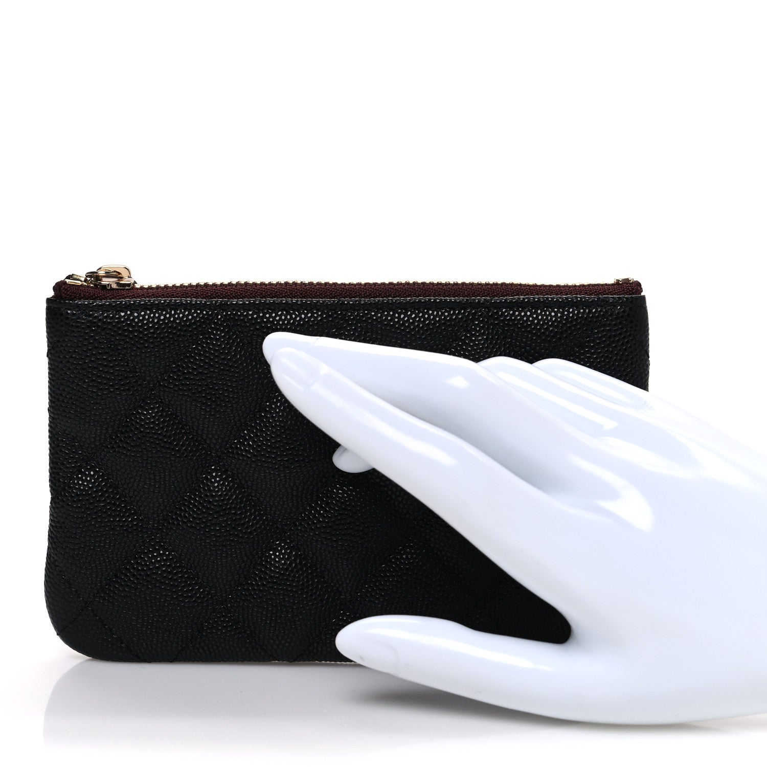 Chanel Caviar Quilted Small Cosmetic Case Black 2 of 7