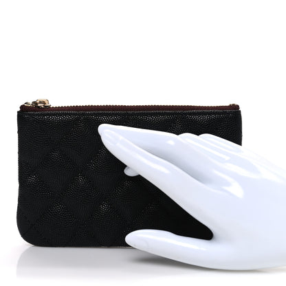 Chanel Caviar Quilted Small Cosmetic Case Black 2 of 7