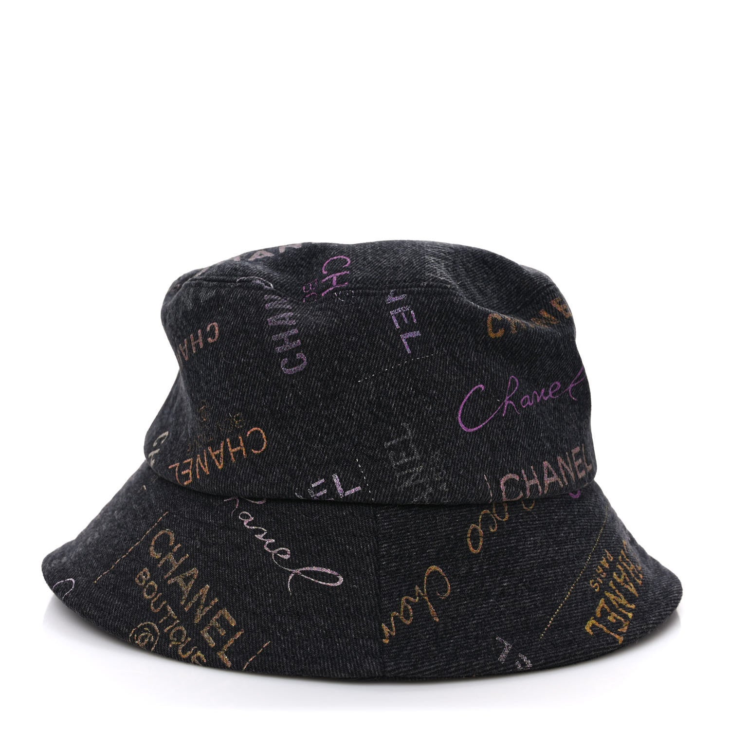 Chanel Denim Mood Cloche Bucket Hat M Black 5 of 8