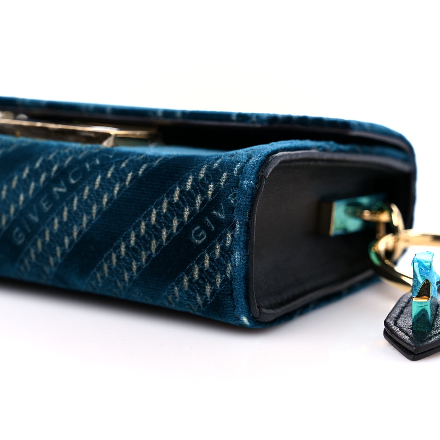Givenchy Velvet Logo Nano Eden Shoulder Bag Blue 1191673