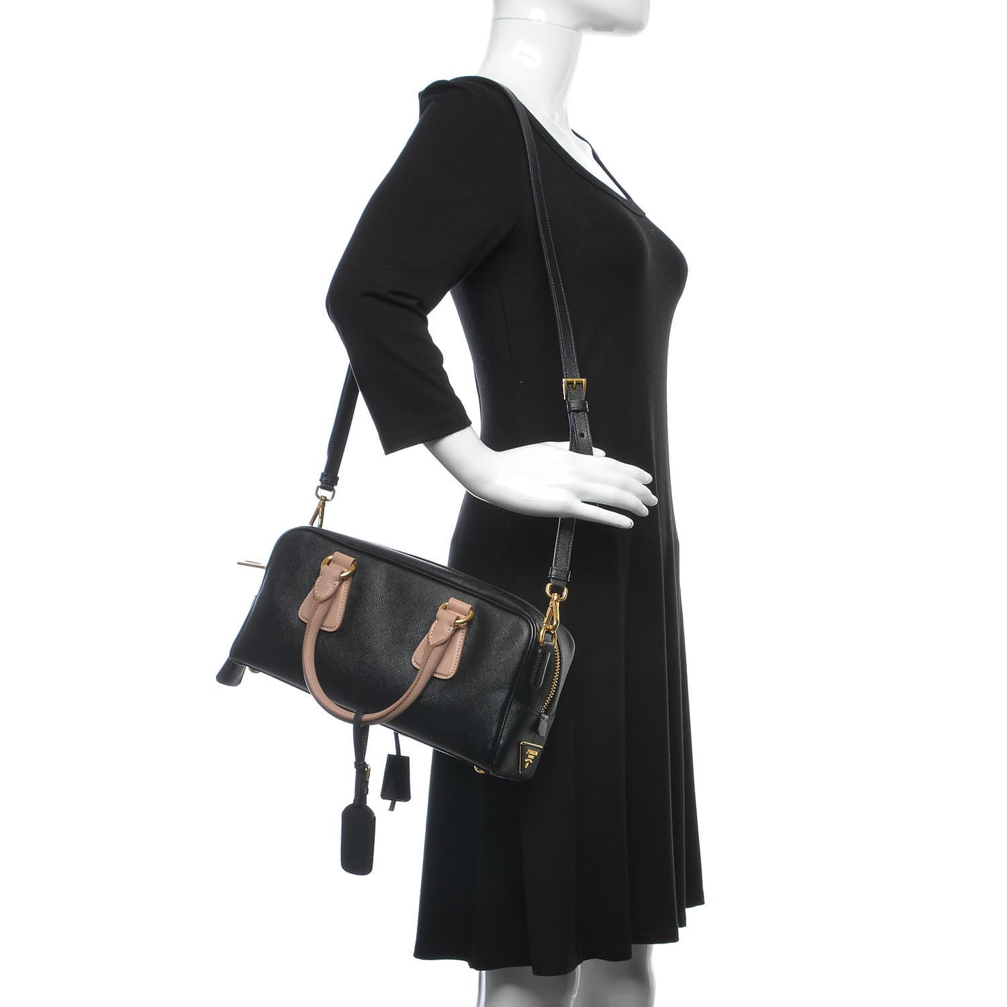 Saffiano Lux Bowler Black Cammeo