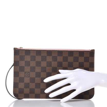 Louis Vuitton Damier Ebene Neverfull MM GM Pochette Rose Ballerine 3 of 9