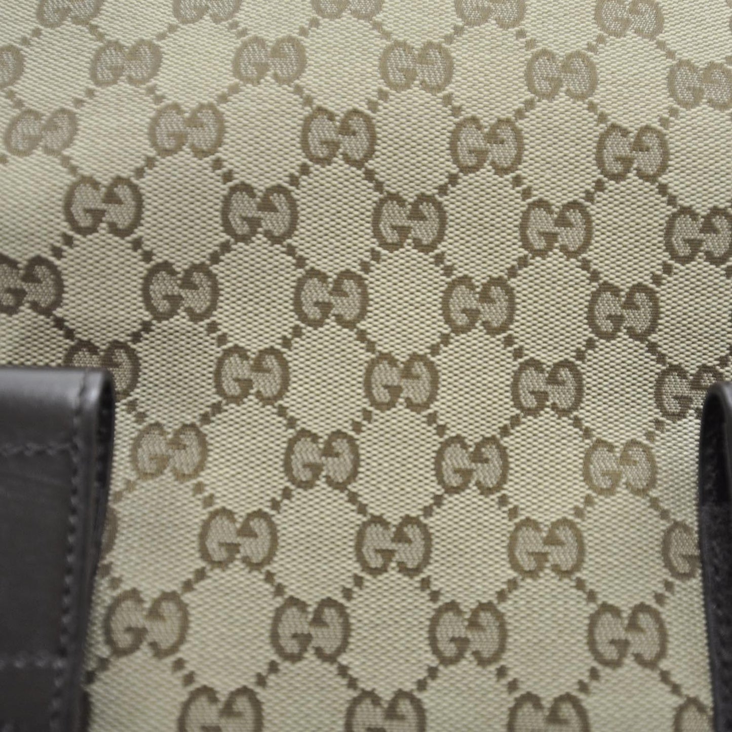 Monogram Medium Double Buckle Flap Messenger Bag Beige Dark Brown