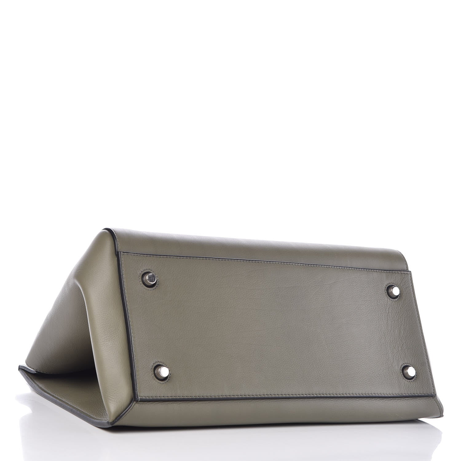 Celine Calfskin Medium Edge Shoulder Bag Khaki 4 of 10