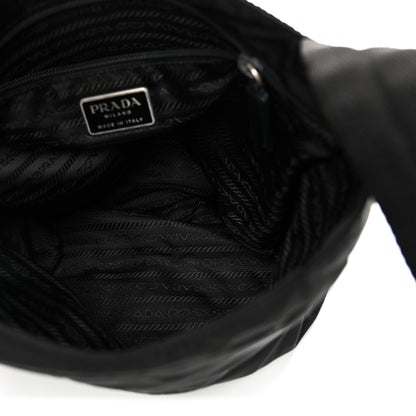 Prada Tessuto Nylon Saffiano Flat Messenger Bag Black 5 of 9
