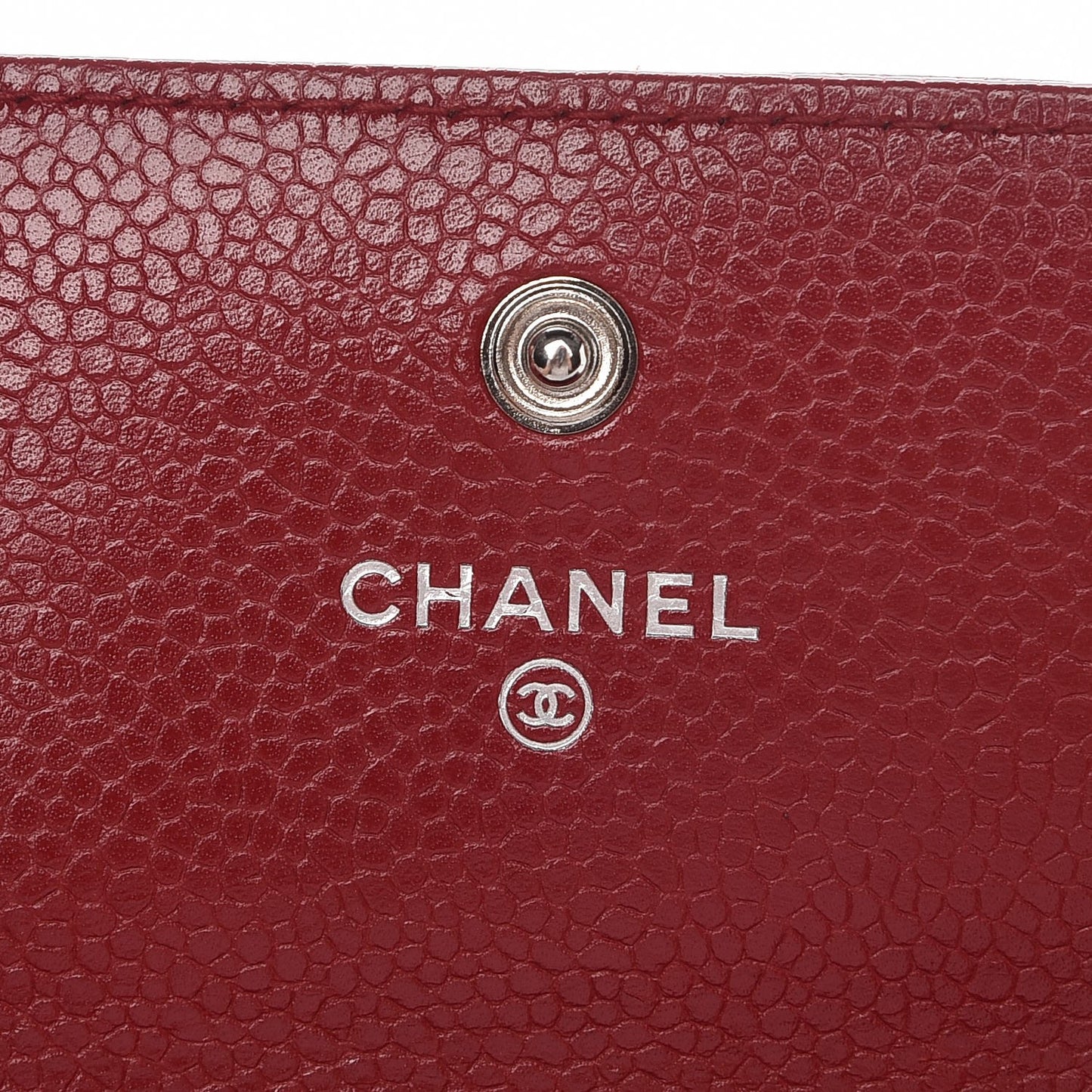 Caviar Quilted Large Gusset Flap Wallet Red