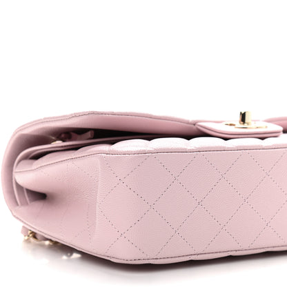 Chanel Caviar Quilted Medium Double Flap Light Pink 8 of 9