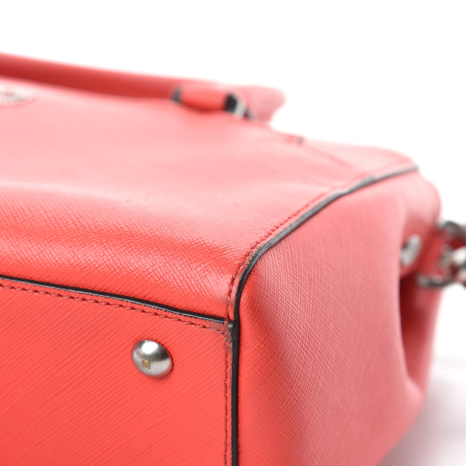 MCM Saffiano Small Elda Tote Red 9 of 15