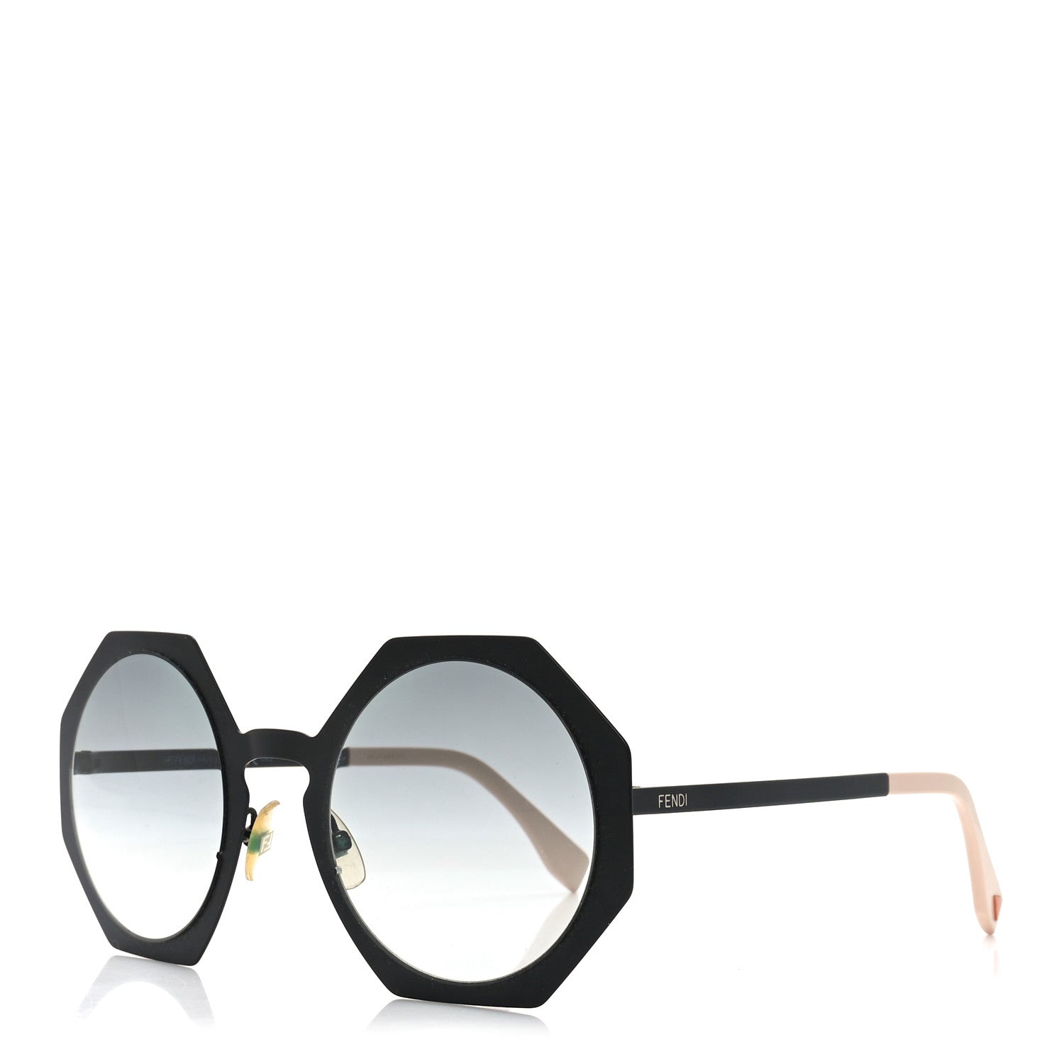 Fendi Acetate Octagonal Sunglasses FF 0152/S Black Pink 1 of 7