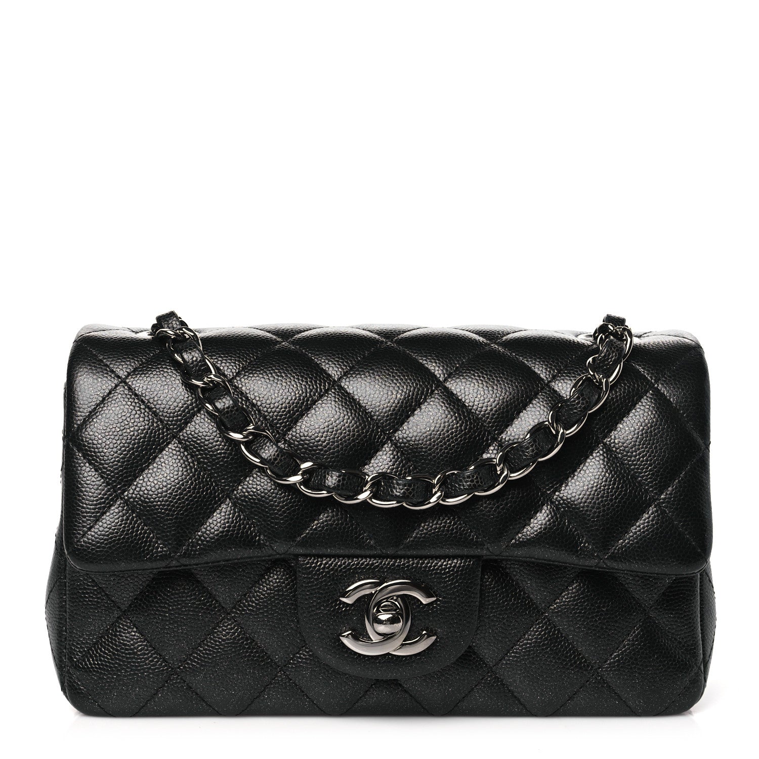 Chanel Iridescent Caviar Quilted Mini Rectangular Flap Black 1 of 10