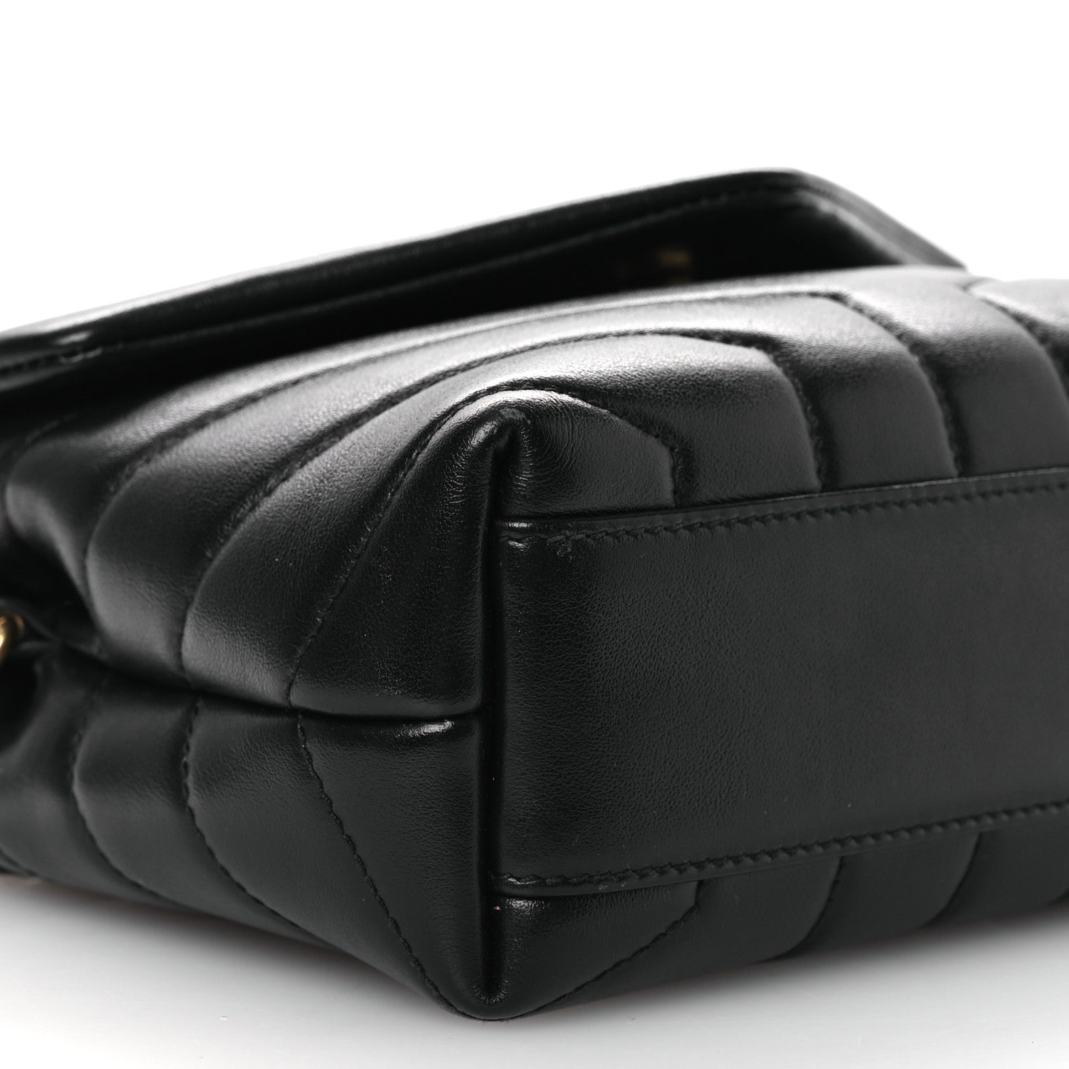 Saint Laurent Calfskin Y Quilted Monogram Toy Loulou Crossbody Bag Black 9 of 15