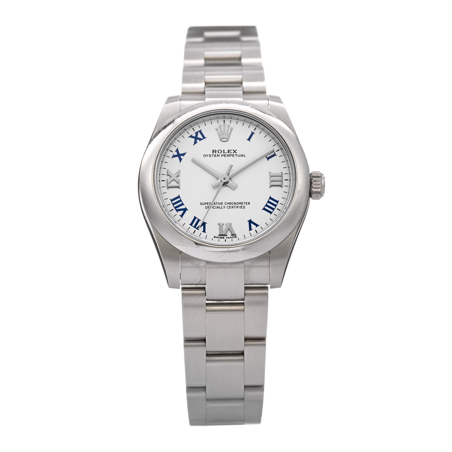 Rolex Stainless Steel 31mm Oyster Perpetual Watch White Roman 177200 1 of 5