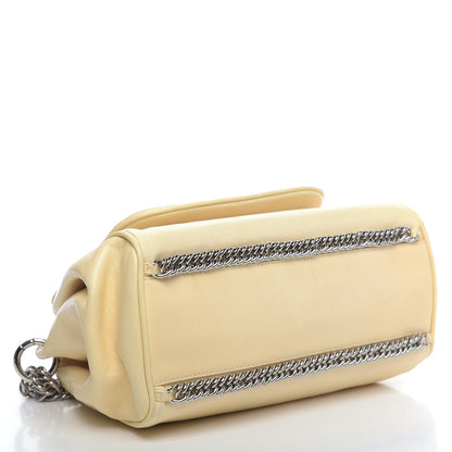 Chanel Washed Lambskin Quilted Bijoux Chain Accordion Flap White 4 of 12