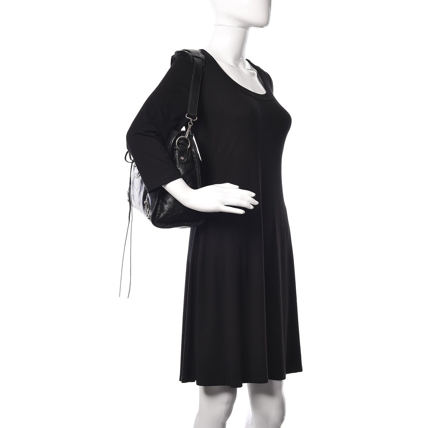 Agneau Silver Metallic Edge Hardware City Black
