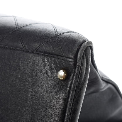 Chanel Calfskin Stitched XL Weekender Black 10 of 24