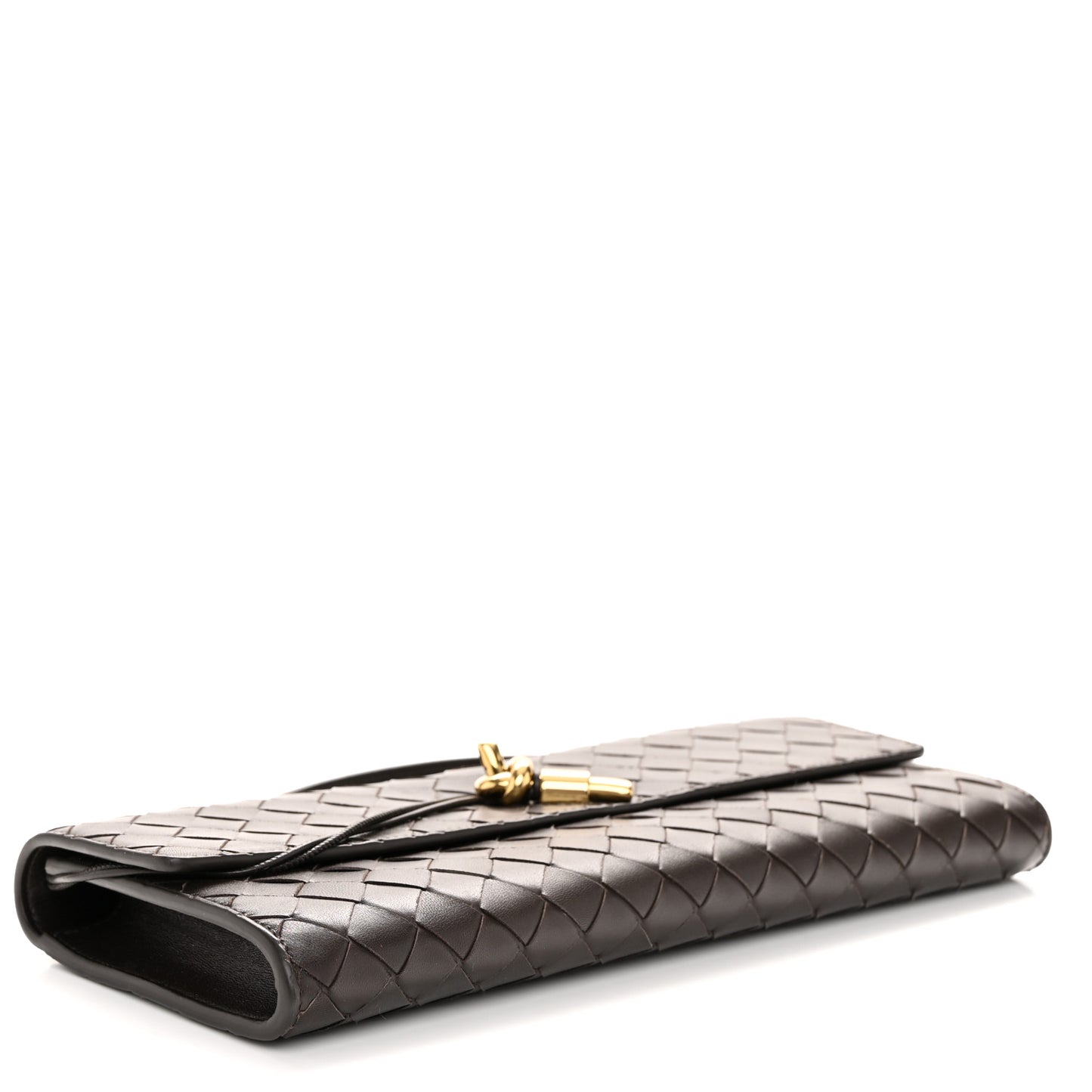 Nappa Intrecciato Long Andiamo Top Handle Clutch Fondant