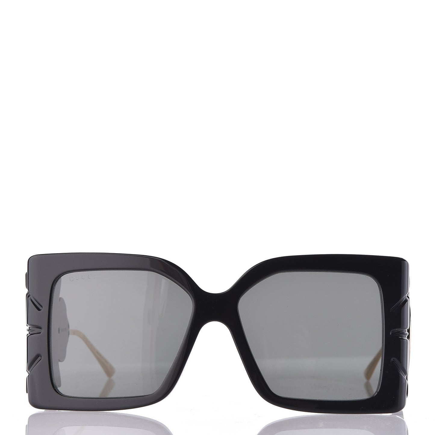 Acetate Square Frame Wing Sunglasses GG0535S Black