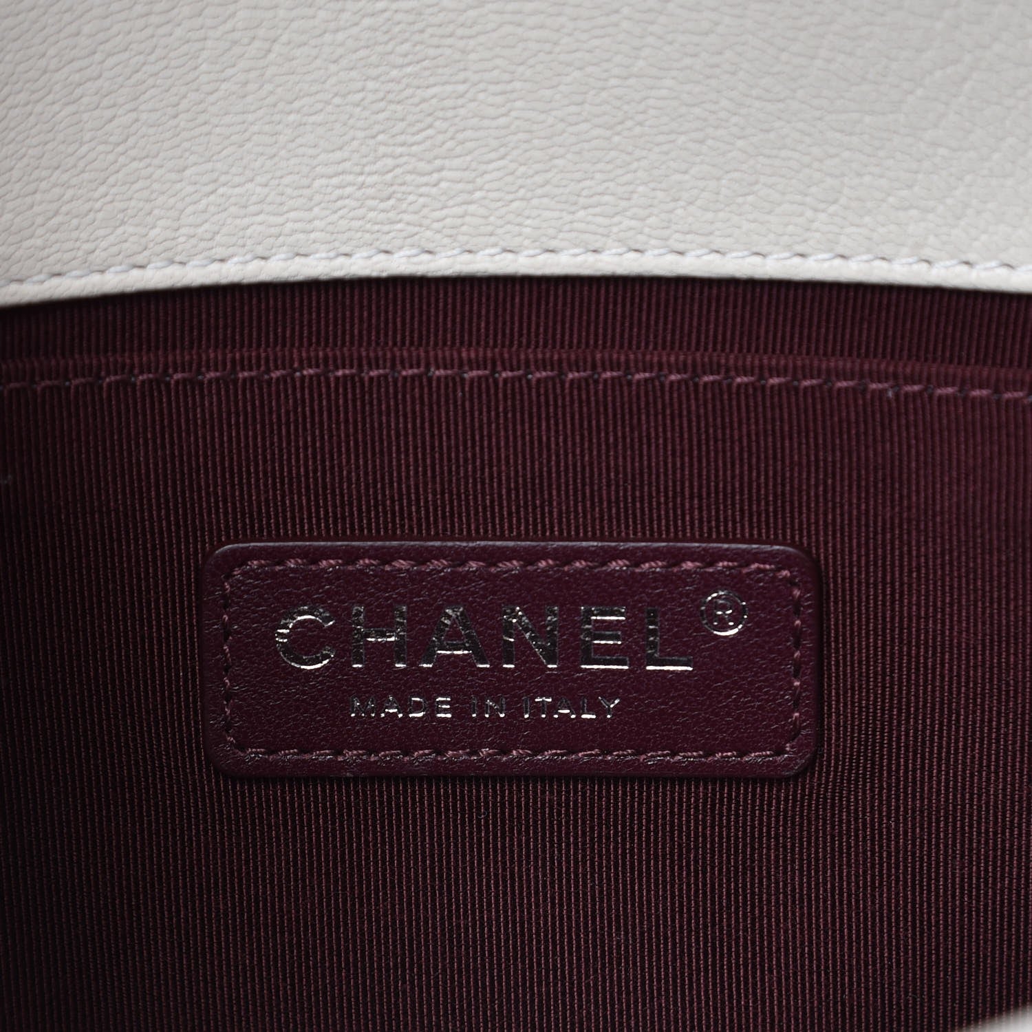 Chanel Goatskin Quilted Patent Medium Duo Boy Flap Ecru 6 of 10