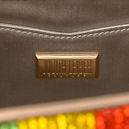 Judith Leiber Swarovski Crystal Fizzoni Rainbow Clutch Champagne Multicolor 6 of 11